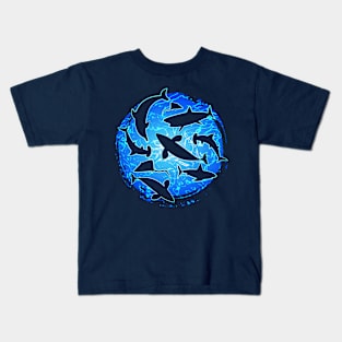 Sea Life Silhouettes Kids T-Shirt